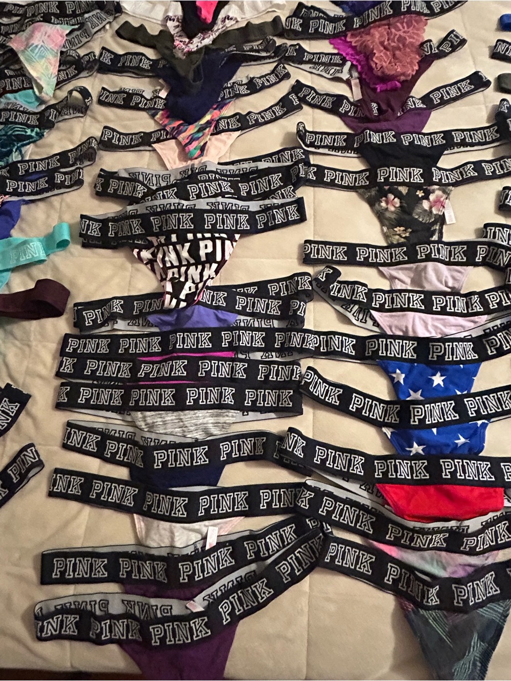 Victoria’s Secret Pink Logo Thick Waist Band Panties discontinued lot 117 total - Picture 11 of 11